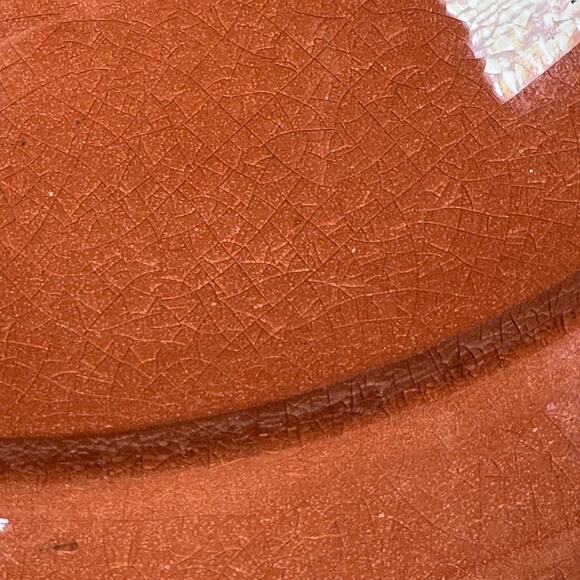 Vintage Moroccan Hand-Painted Shallow Bowl Nickel Detailing Handmade Wall Decor - Picture 10 of 10